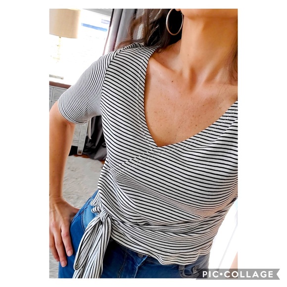 LAST L❤️Sexy striped crop top - Picture 2 of 8